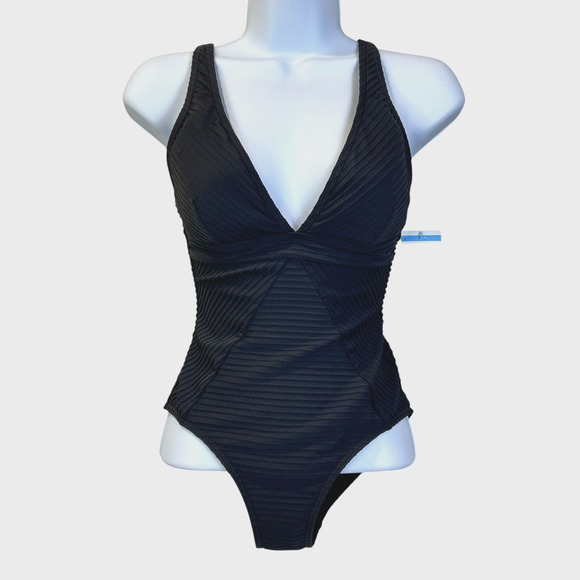 Sea Level Australia Spinnaker Panel Line One-Piece Swimsuit Black Women's 4 NWT - Picture 2 of 13